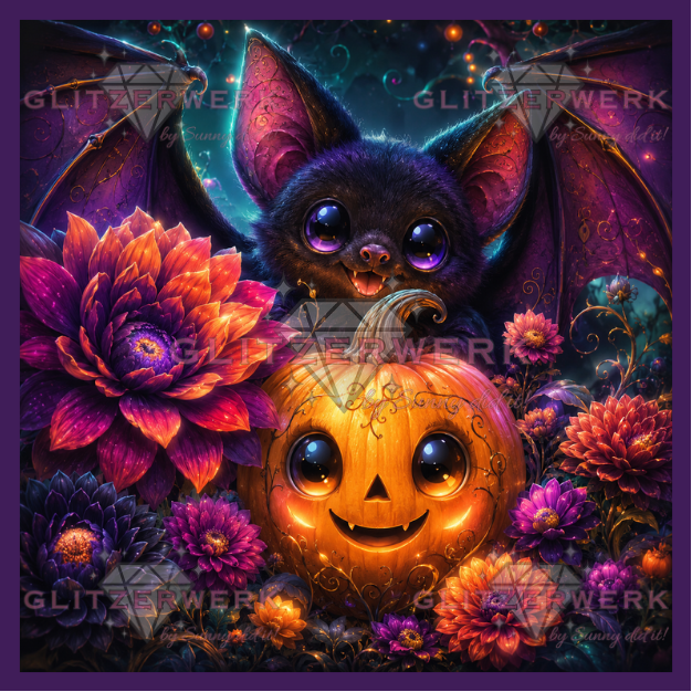 Happy Halloween Night by nerdylovelythings 50x50cm 90 Farben
