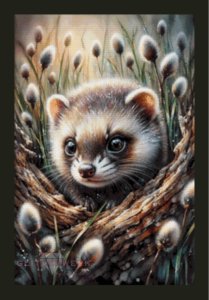 Neugieriges Frettchen by Teddy's Kreativchaos 50x75cm 110 Farben