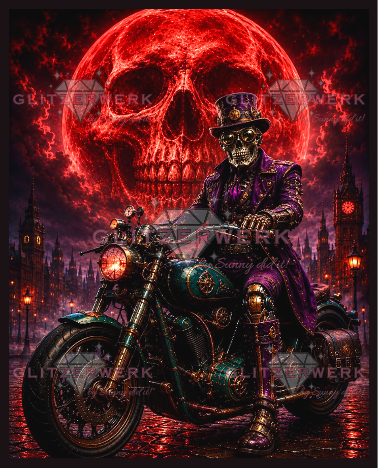 Skull Moon by Glitzerzwerk 60x75cm 100 Farben