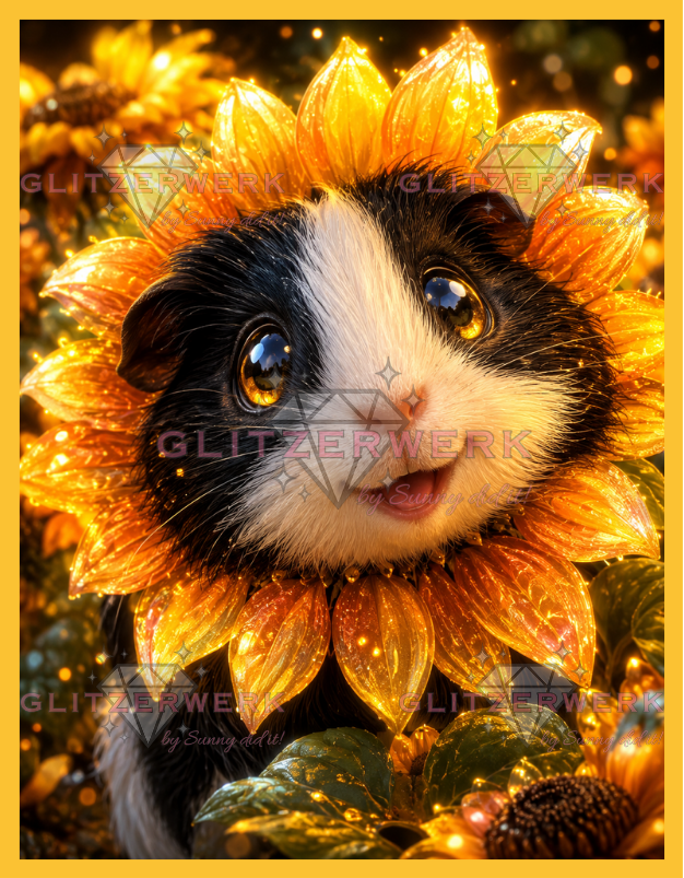 Sonnenschweinchen by nerdylovelythings 50x65cm 95 Farben