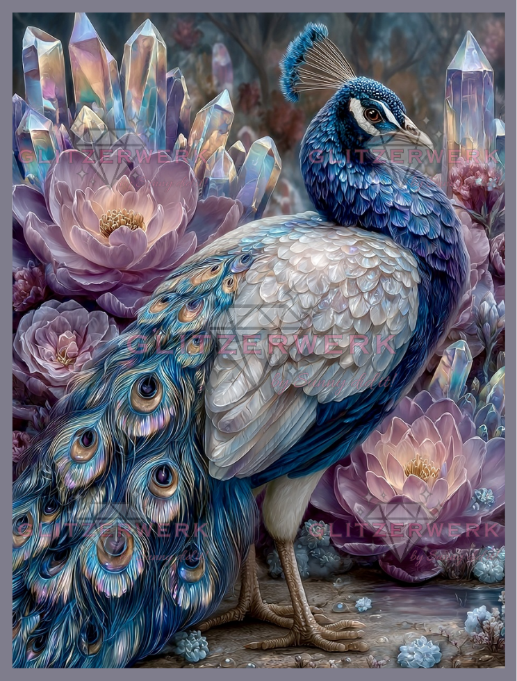 Crystal Peacock by Sandrietta_ai 60x80cm 105 Farben