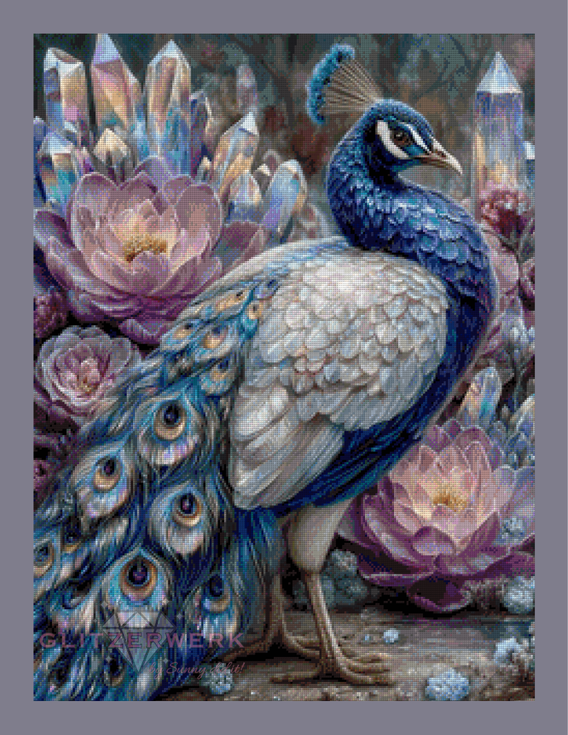 Crystal Peacock by Sandrietta_ai 60x80cm 105 Farben
