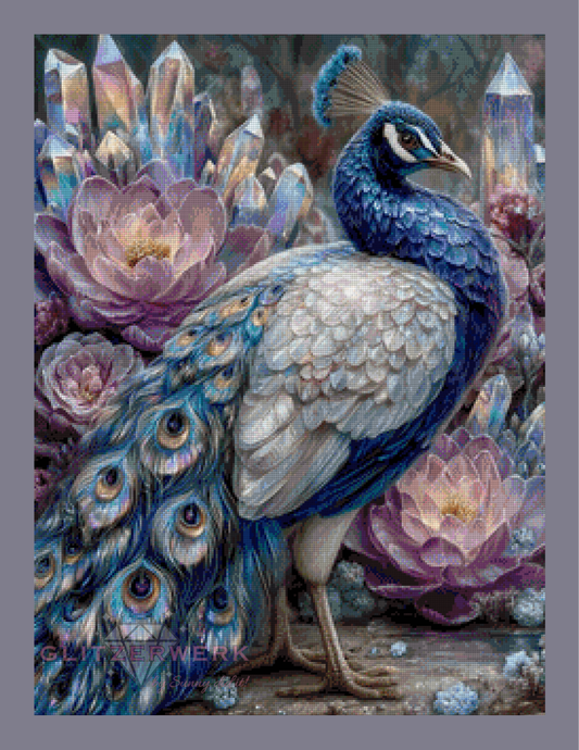 Crystal Peacock by Sandrietta_ai 60x80cm 105 Farben
