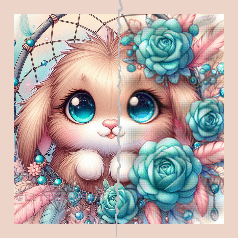 Traumhäschen by Silvia-ki 50x50cm 100 Farben