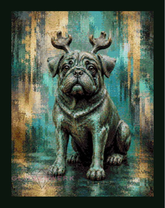 Waldmops by CaroFelicia 50x65cm 95 Farben mit 5x Sondersteinen