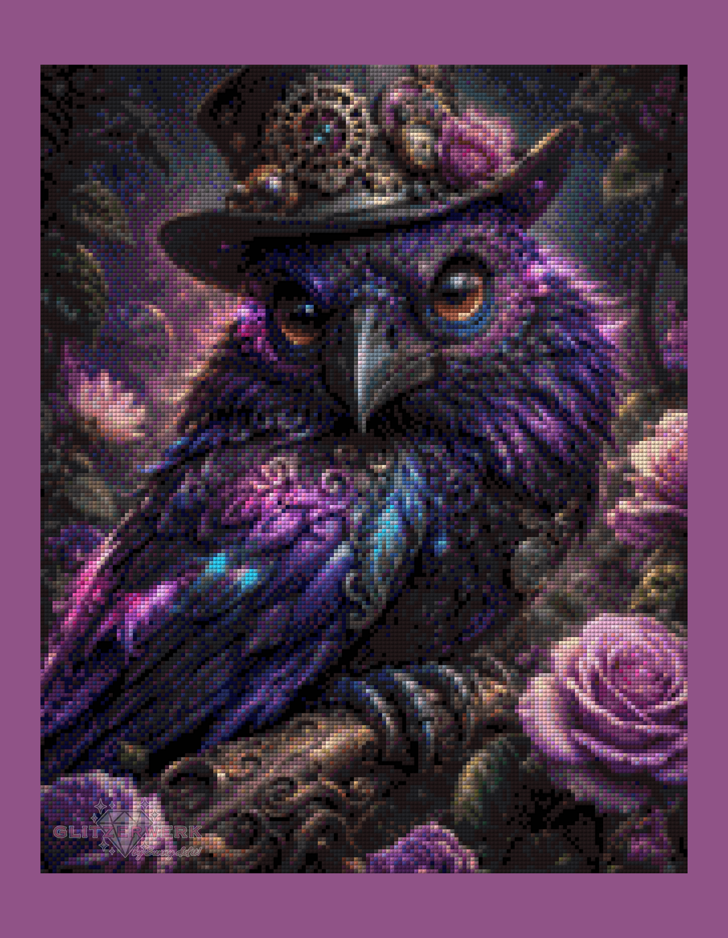 The purple Raven by nerdylovelythings 40x50cm 75 Farben