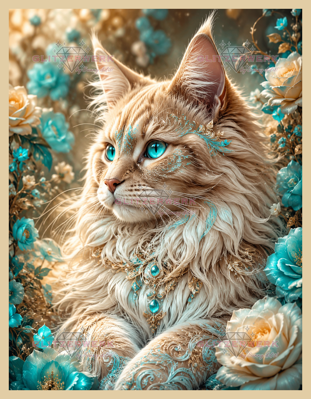 Rose Guardian by nerdylovelythings 50x65cm 110 Farben