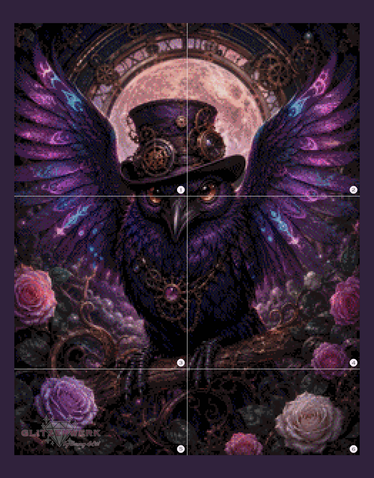 The violet Guardian by nerdylovelythings 60x75cm 85 Farben