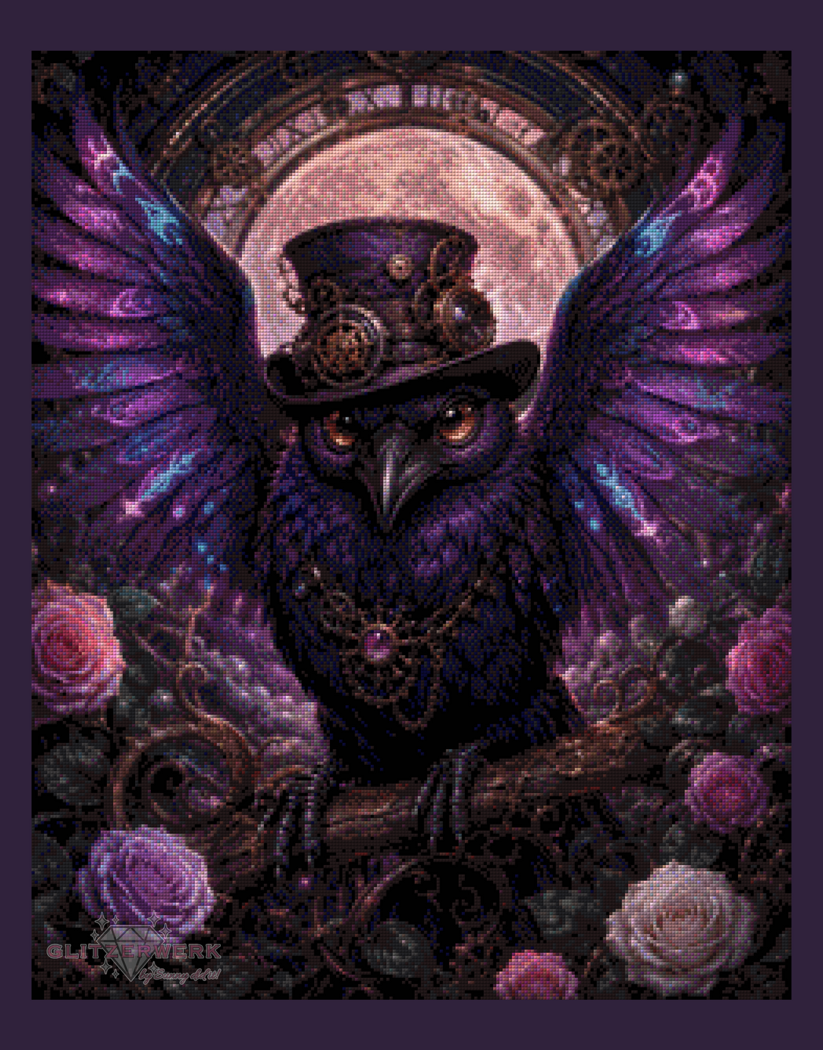 The violet Guardian by nerdylovelythings 60x75cm 85 Farben