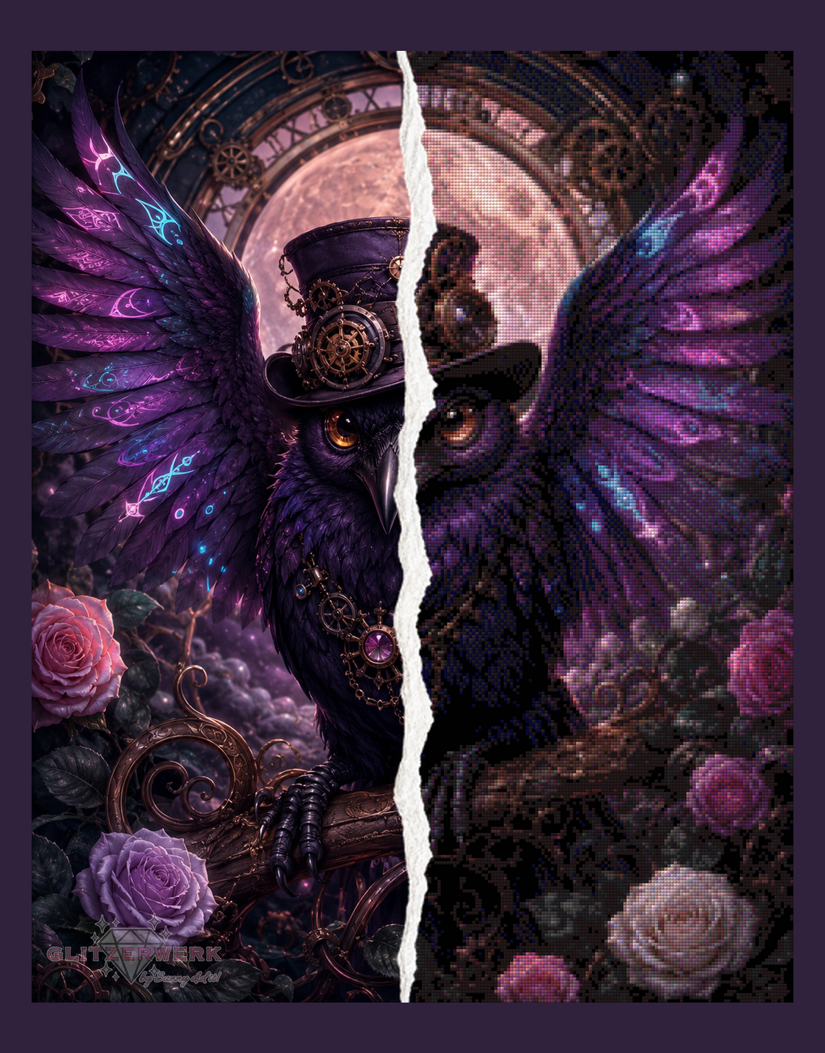 The violet Guardian by nerdylovelythings 60x75cm 85 Farben