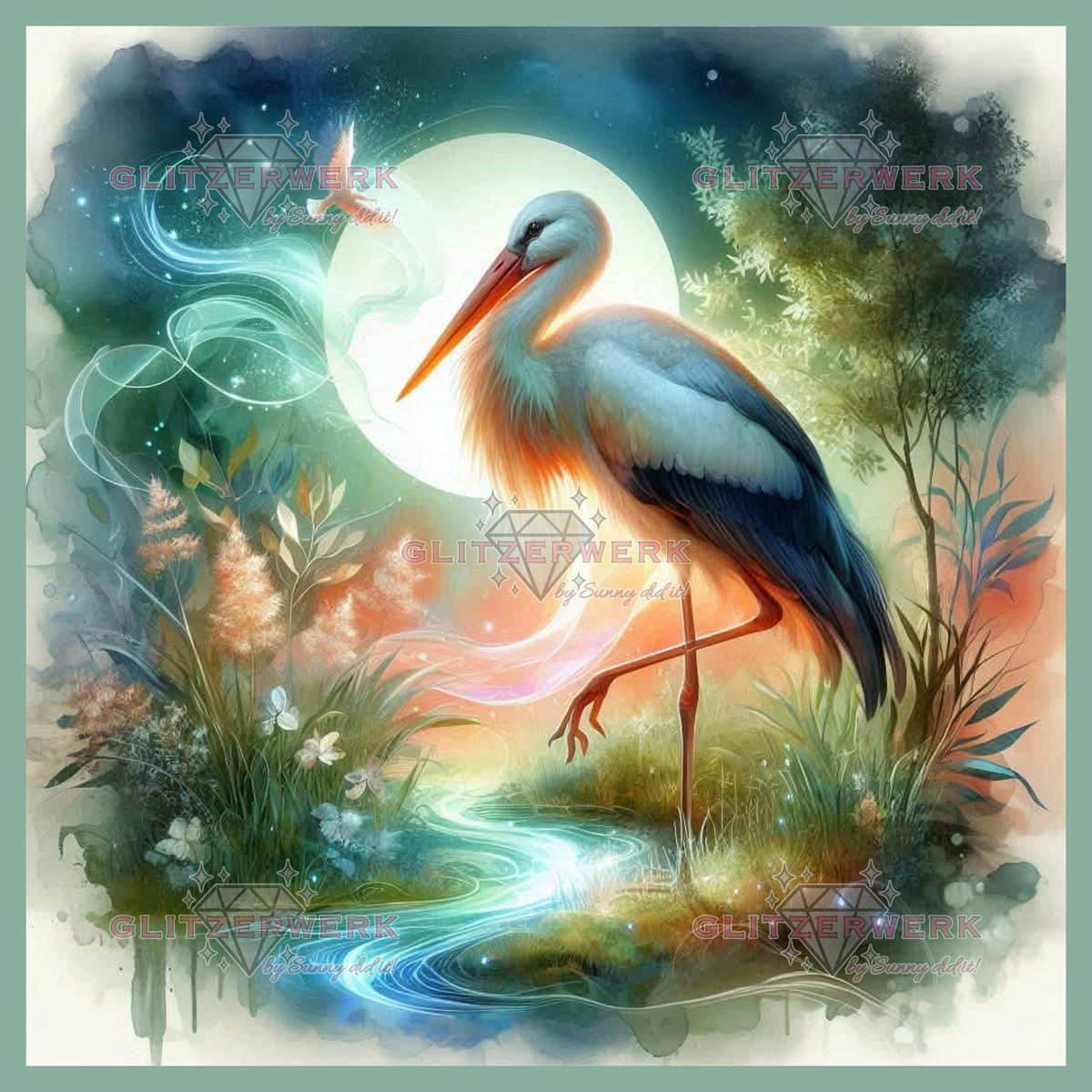Quelle des Lebens by Marli Forst 60x60cm 135 Farben