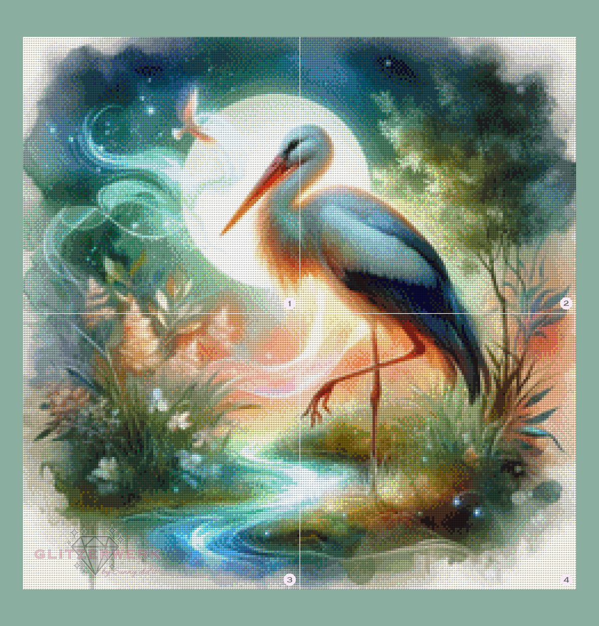 Quelle des Lebens by Marli Forst 60x60cm 135 Farben