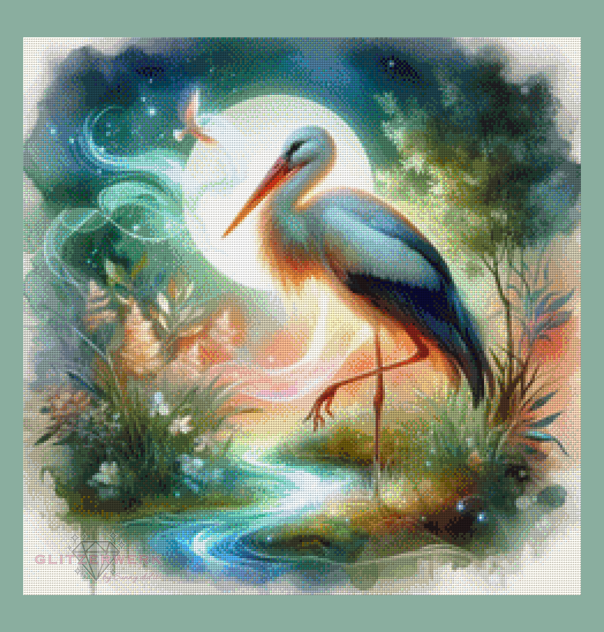 Quelle des Lebens by Marli Forst 60x60cm 135 Farben