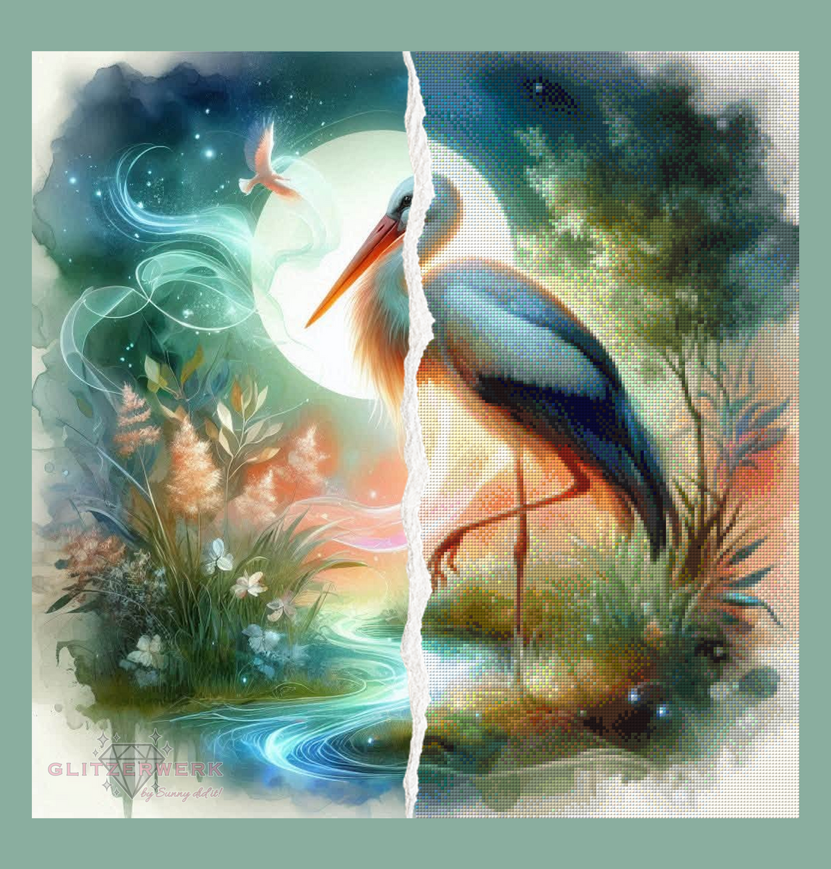 Quelle des Lebens by Marli Forst 60x60cm 135 Farben