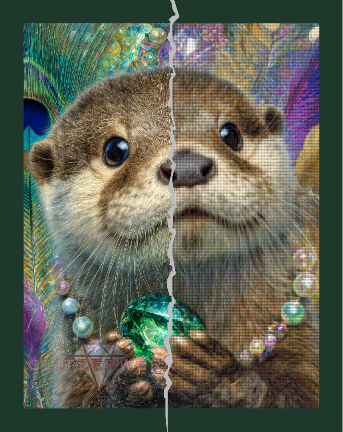 Emerald Otter by Funkelreich 50x65cm 105 Farben
