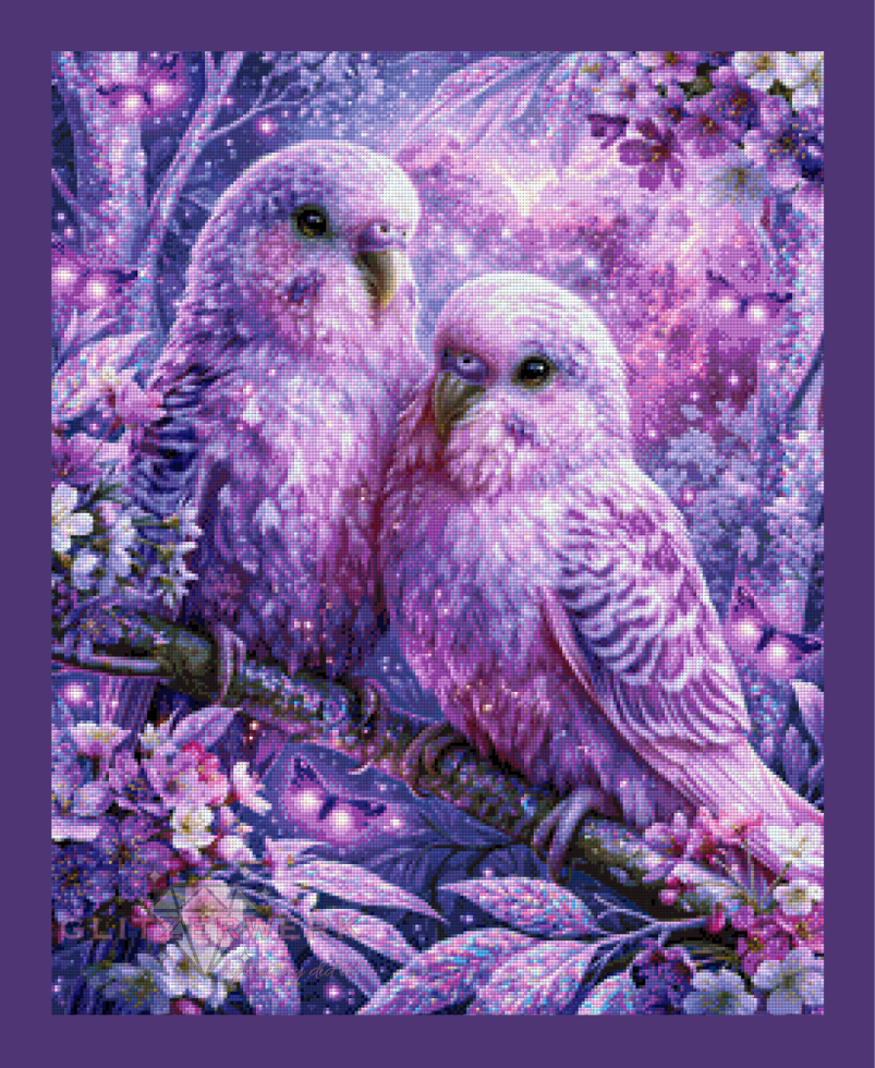 Violette Harmonie by Funkelreich 60x75cm 80 Farben