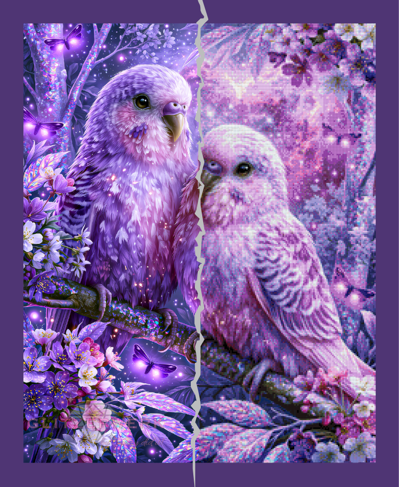 Violette Harmonie by Funkelreich 60x75cm 80 Farben