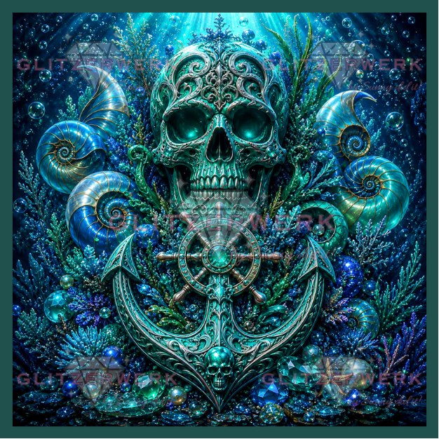 The Ocean's last Call by Funkelreich 50x50cm 75 Farben