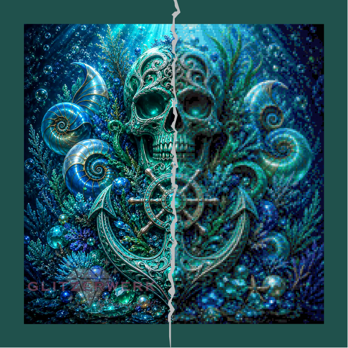The Ocean's last Call by Funkelreich 50x50cm 75 Farben