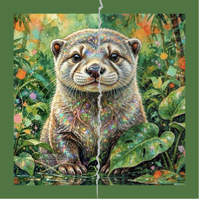 Funkelnder Freund by AI Design by JB 50x50cm 105 Farben