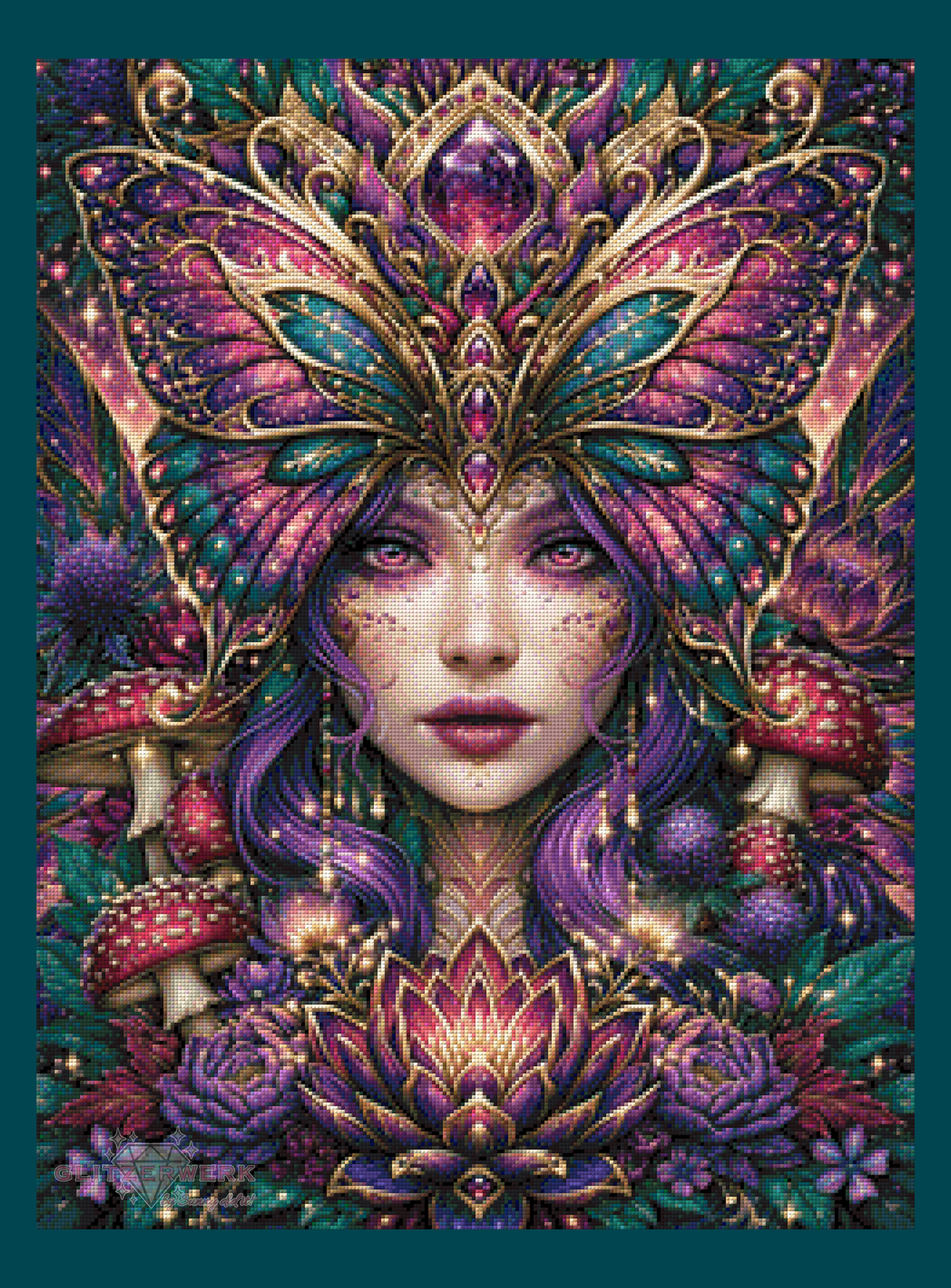 Butterflygirl by Funkelreich 60x80cm 125 Farben