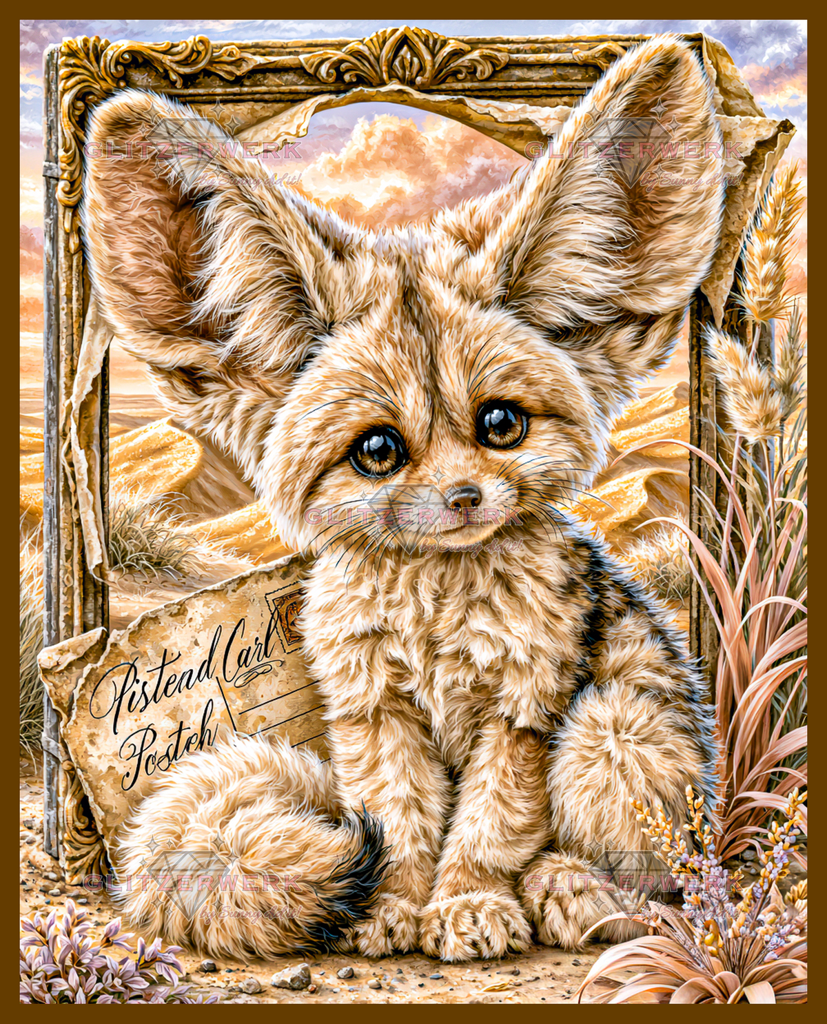 Sandpfötchen by Funkelreich 60x75cm 120 Farben