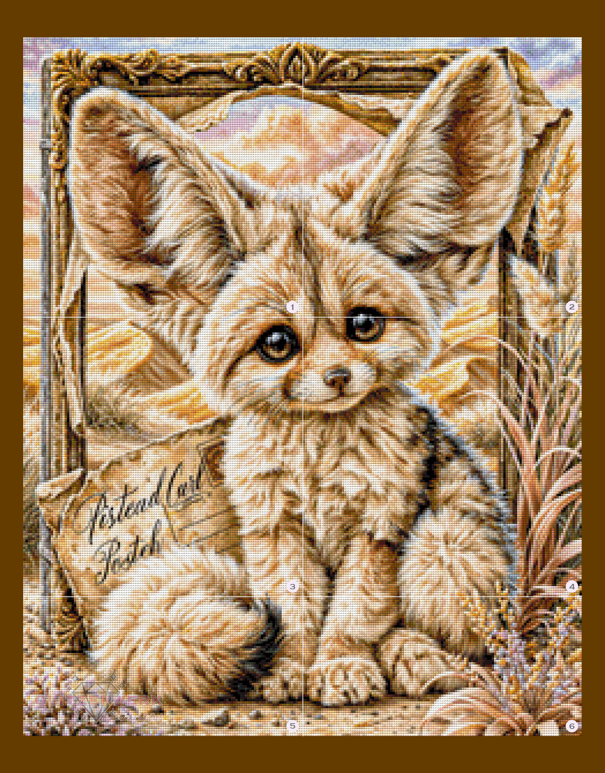 Sandpfötchen by Funkelreich 60x75cm 120 Farben