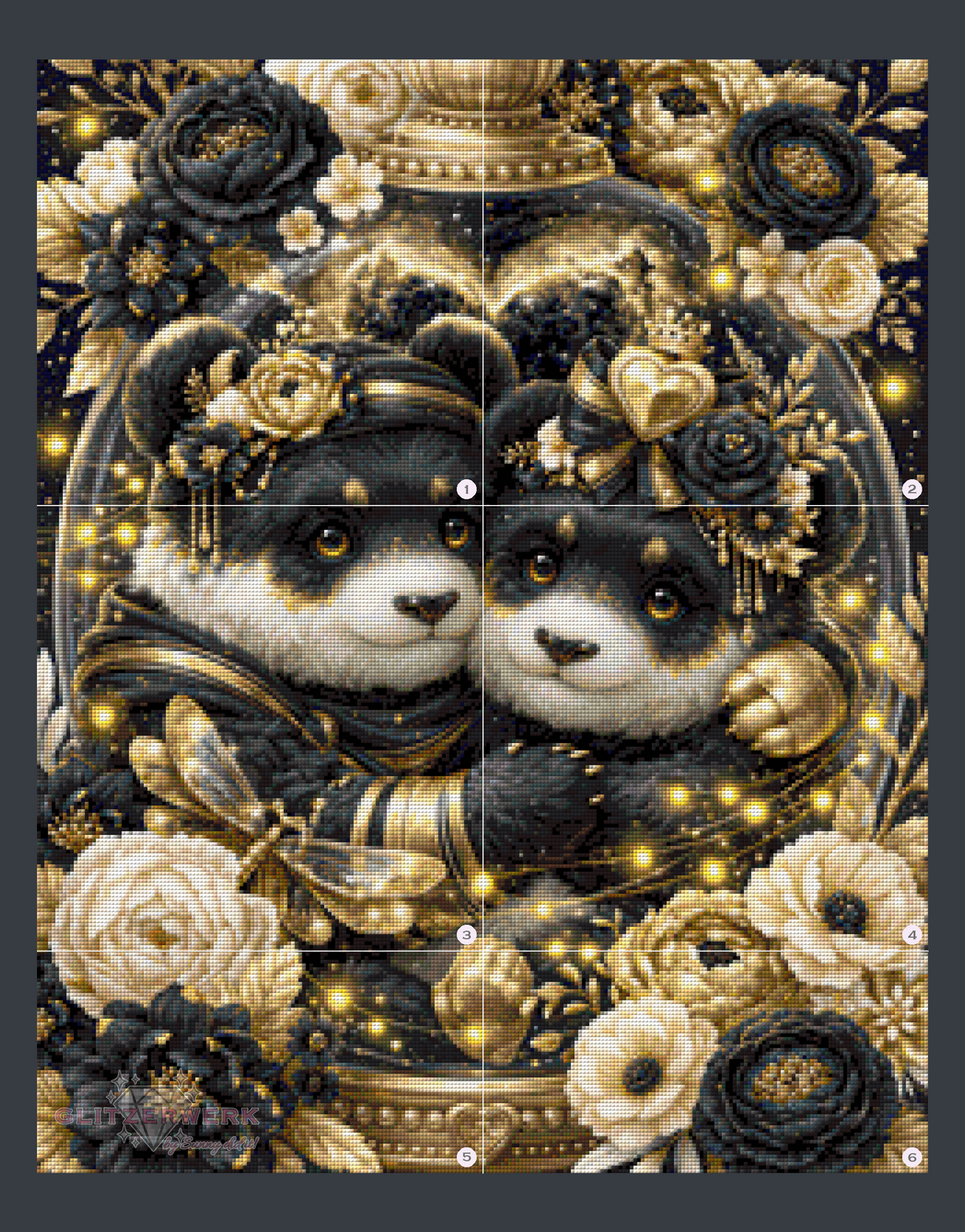 Pandalove by Funkelreich 60x75cm 105 Farben