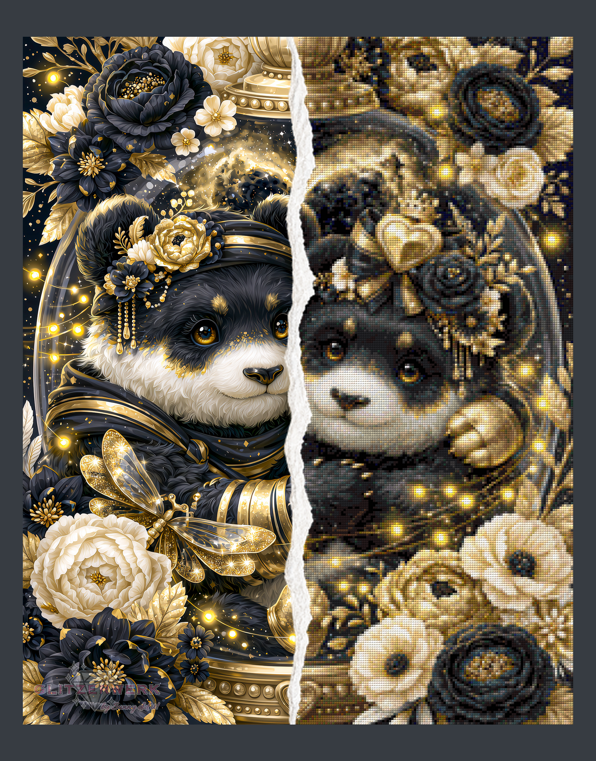 Pandalove by Funkelreich 60x75cm 105 Farben