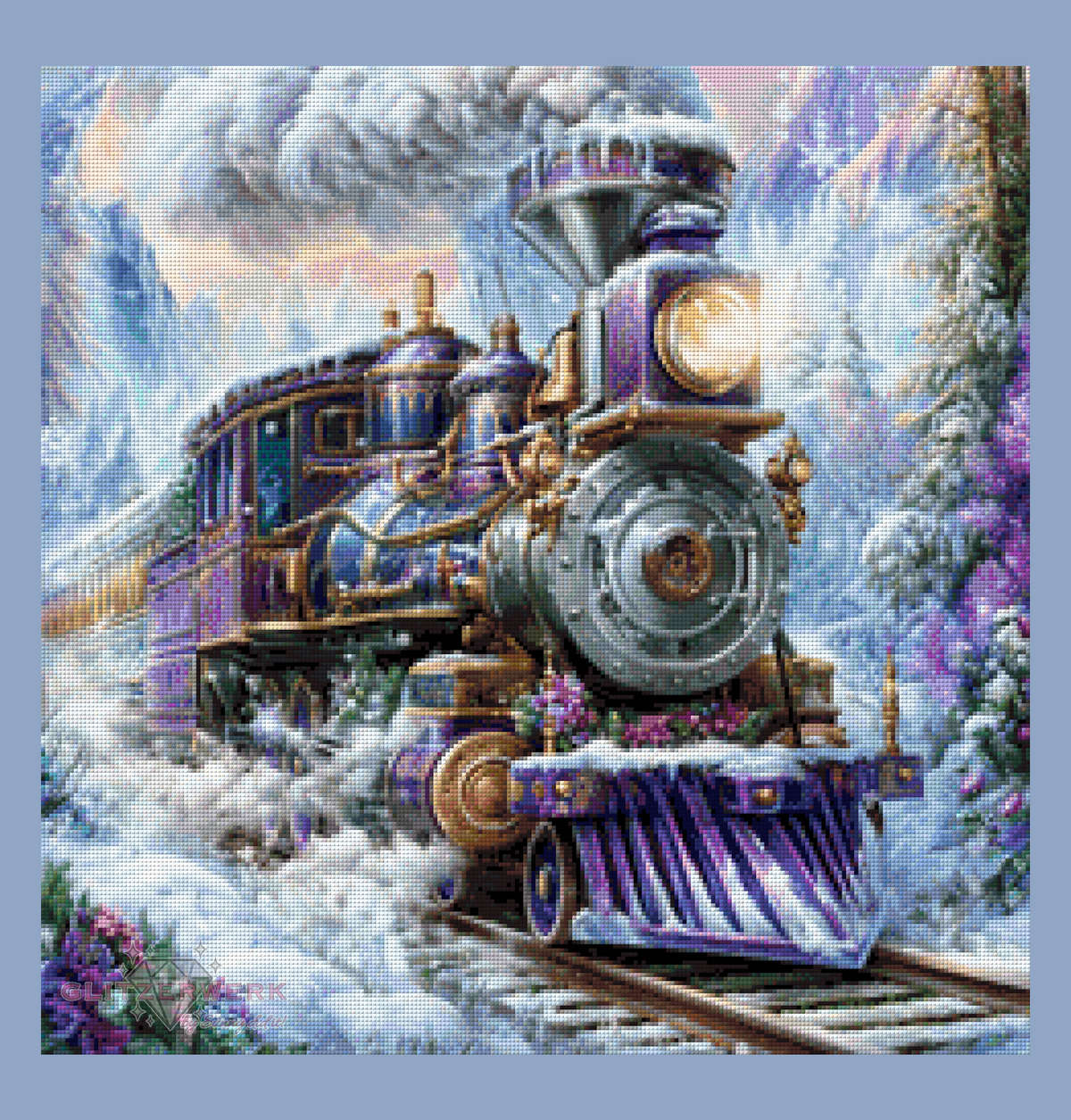 Winterzauber-Express by Funkelreich 60x60cm 110 Farben