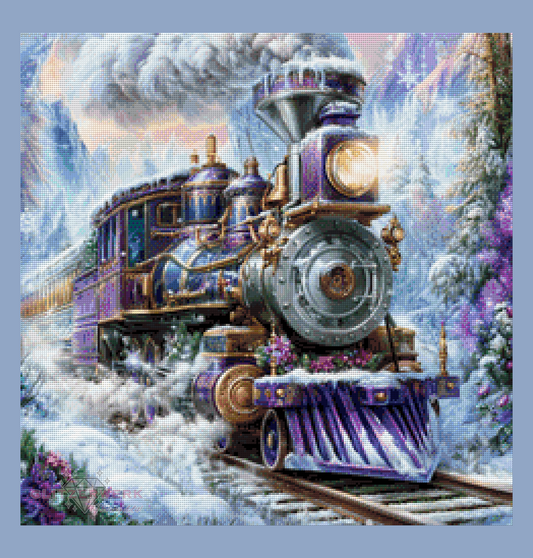 Winterzauber-Express by Funkelreich 60x60cm 110 Farben