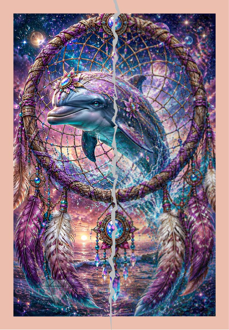 Traumfänger des Ozeans by Funkelreich 90x60cm 140 Farben