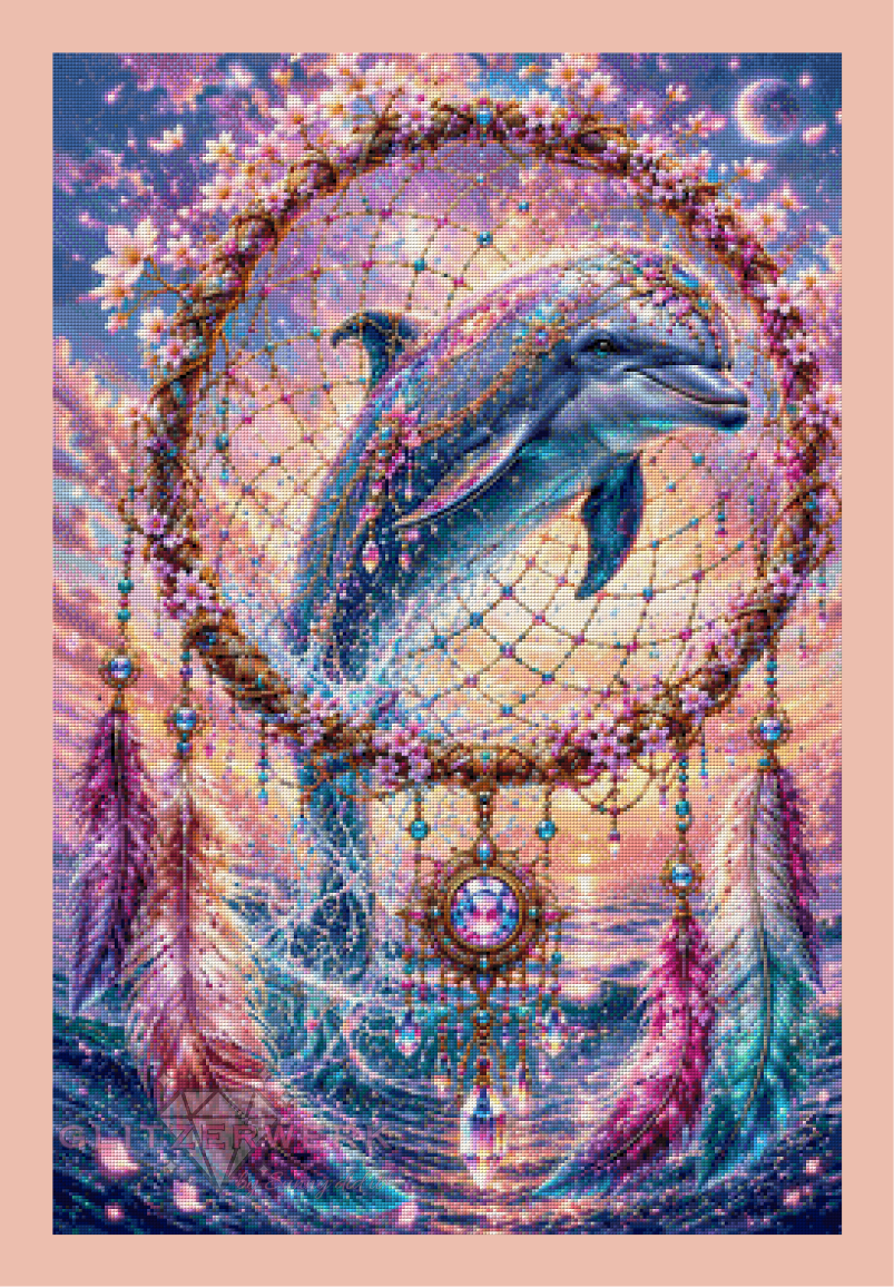 Delfin der Träume by Funkelreich 90x60cm 140 Farben