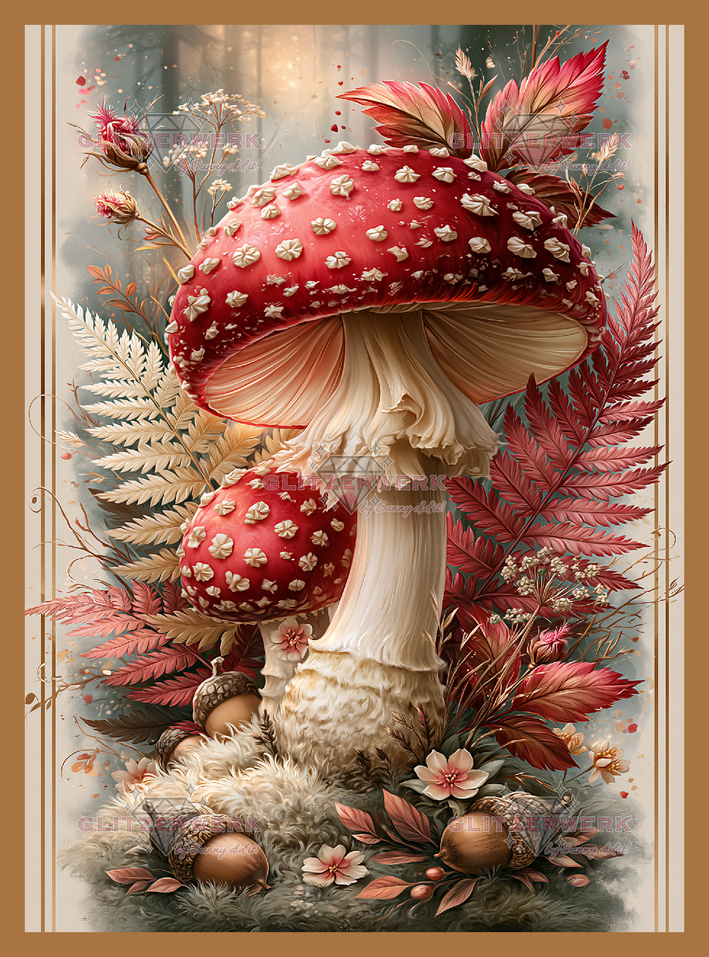 Pilze by Funkelreich 40x55cm 85 Farben