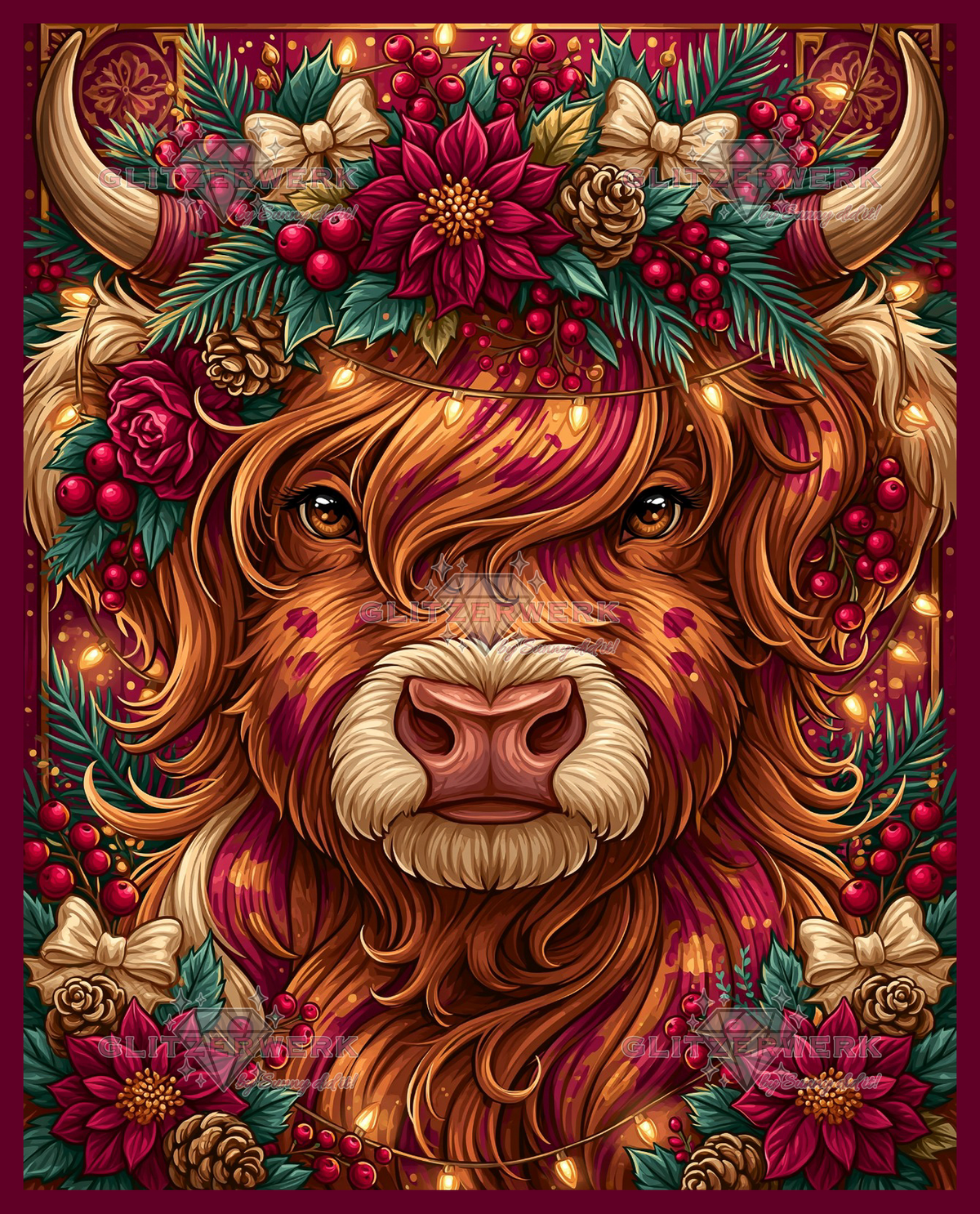 Winter Highland Beauty by Funkelreich 60x75cm 100 Farben