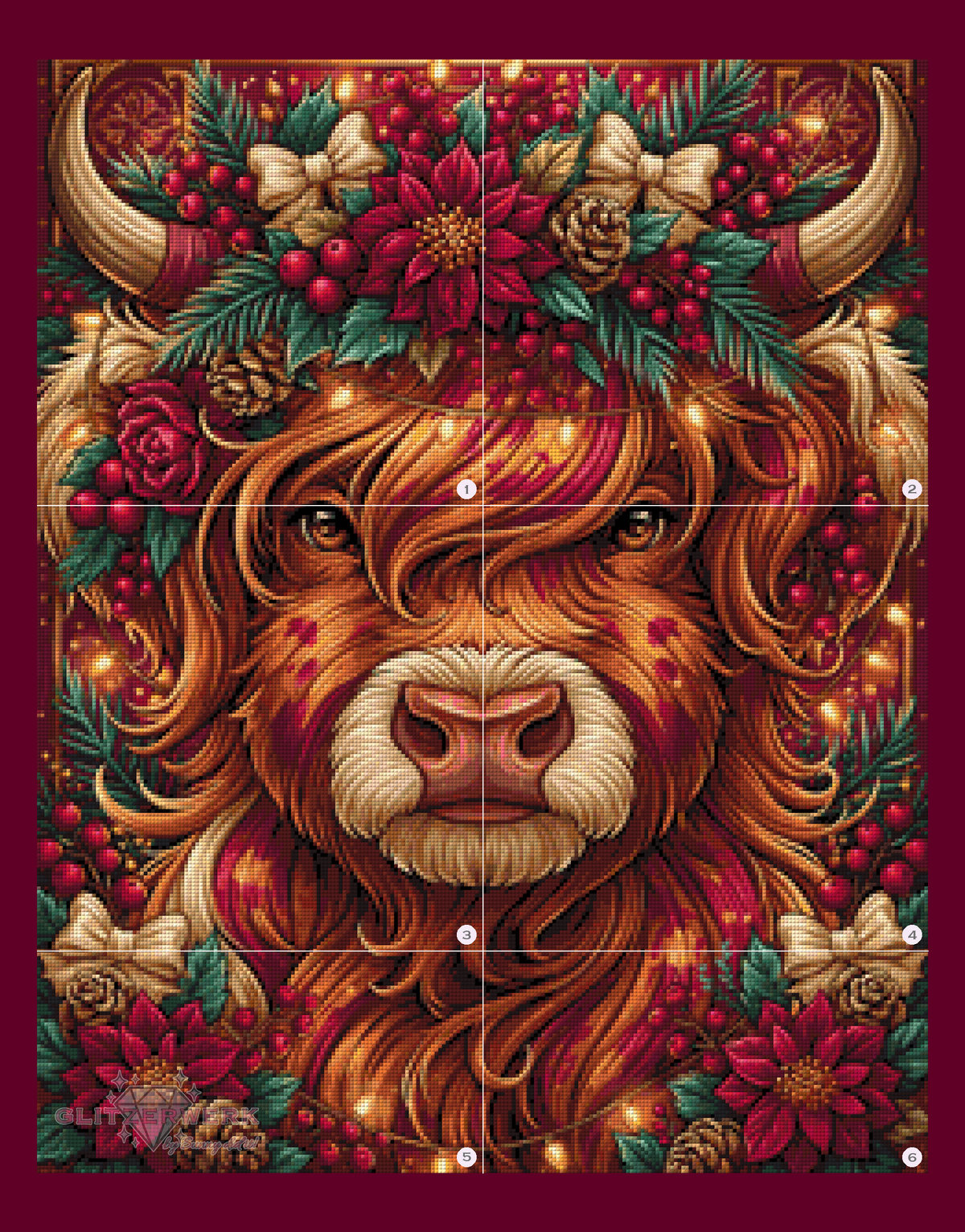 Winter Highland Beauty by Funkelreich 60x75cm 100 Farben