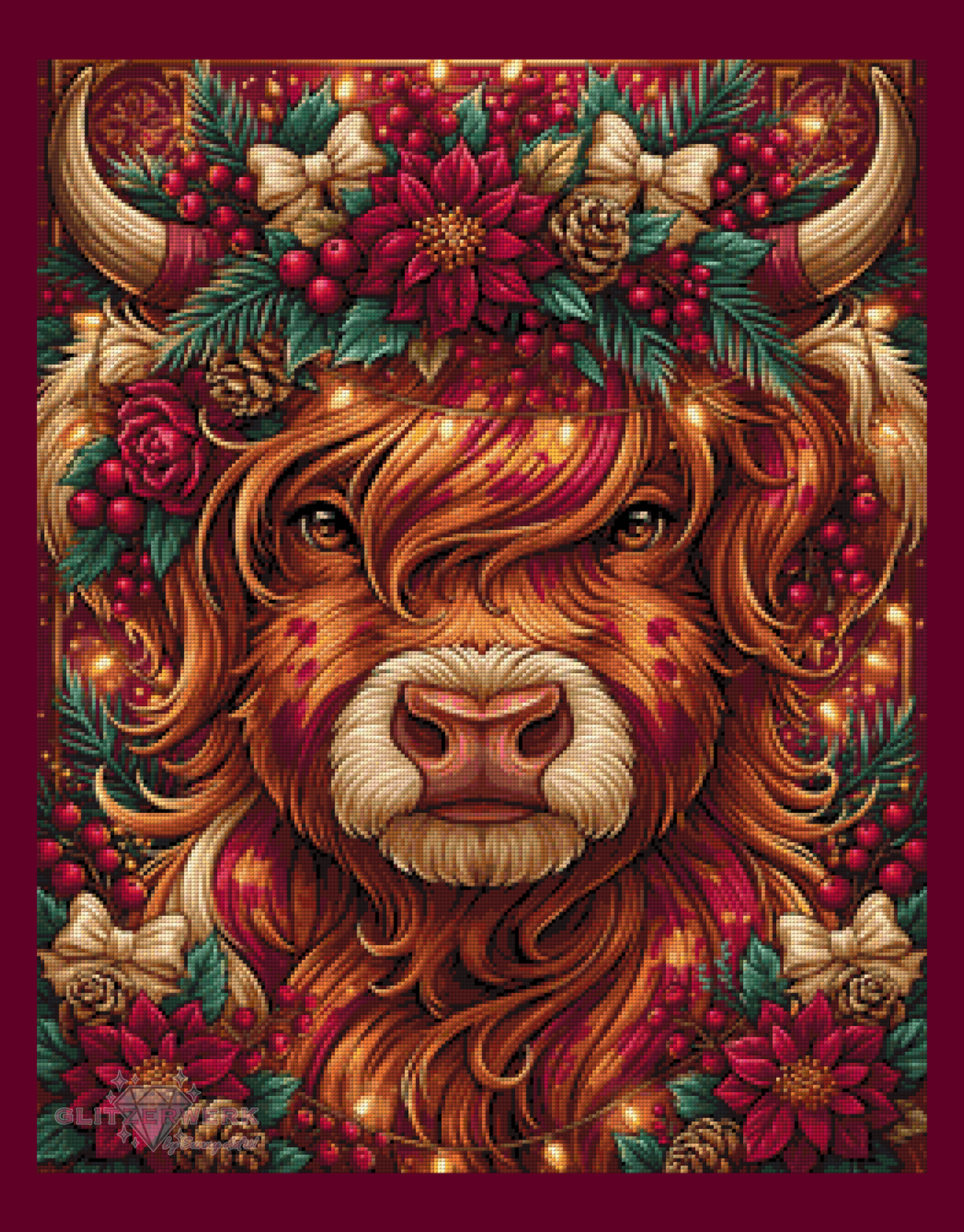 Winter Highland Beauty by Funkelreich 60x75cm 100 Farben