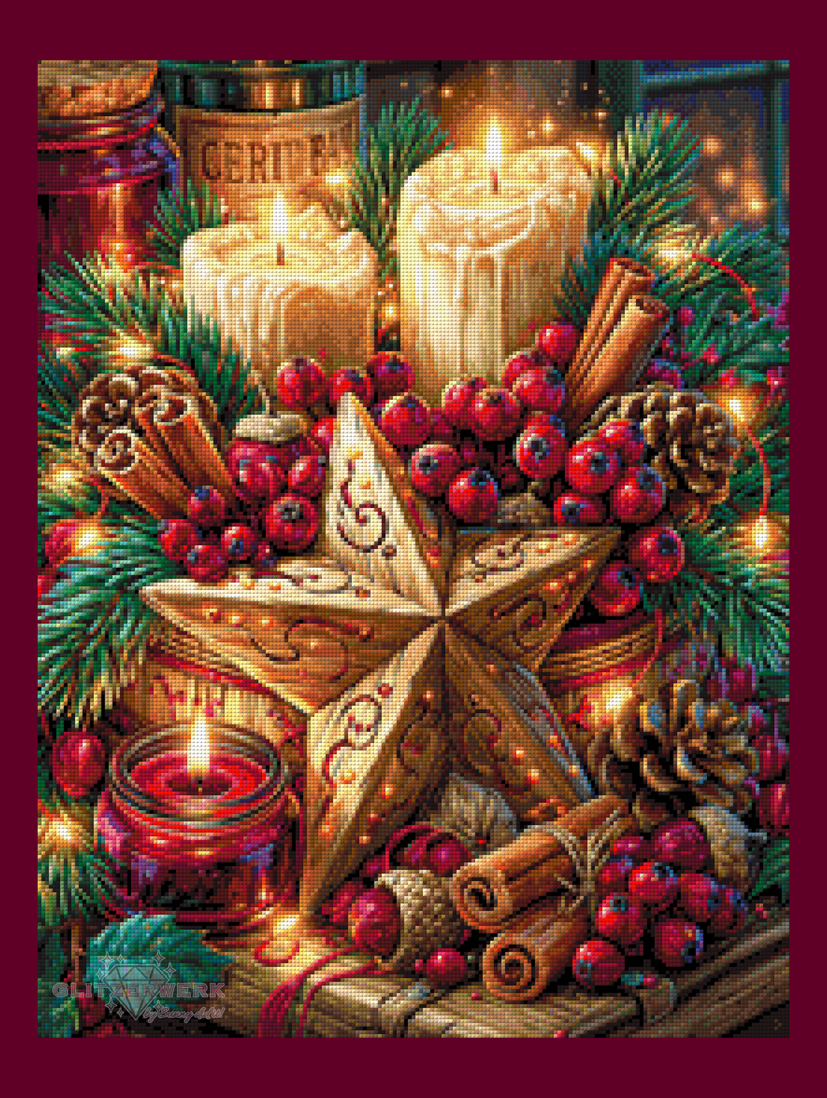 Weihnachtsstern by Funkelreich 50x65cm 115 Farben