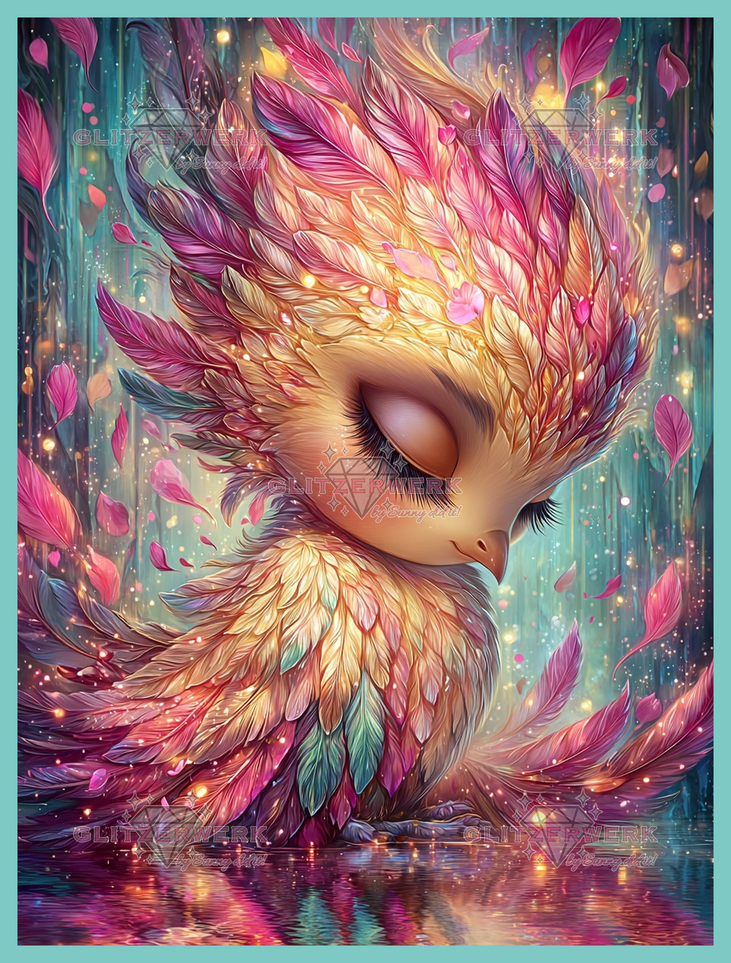 Feather Spirit by Sandrietta_ai 60x80cm 140 Farben