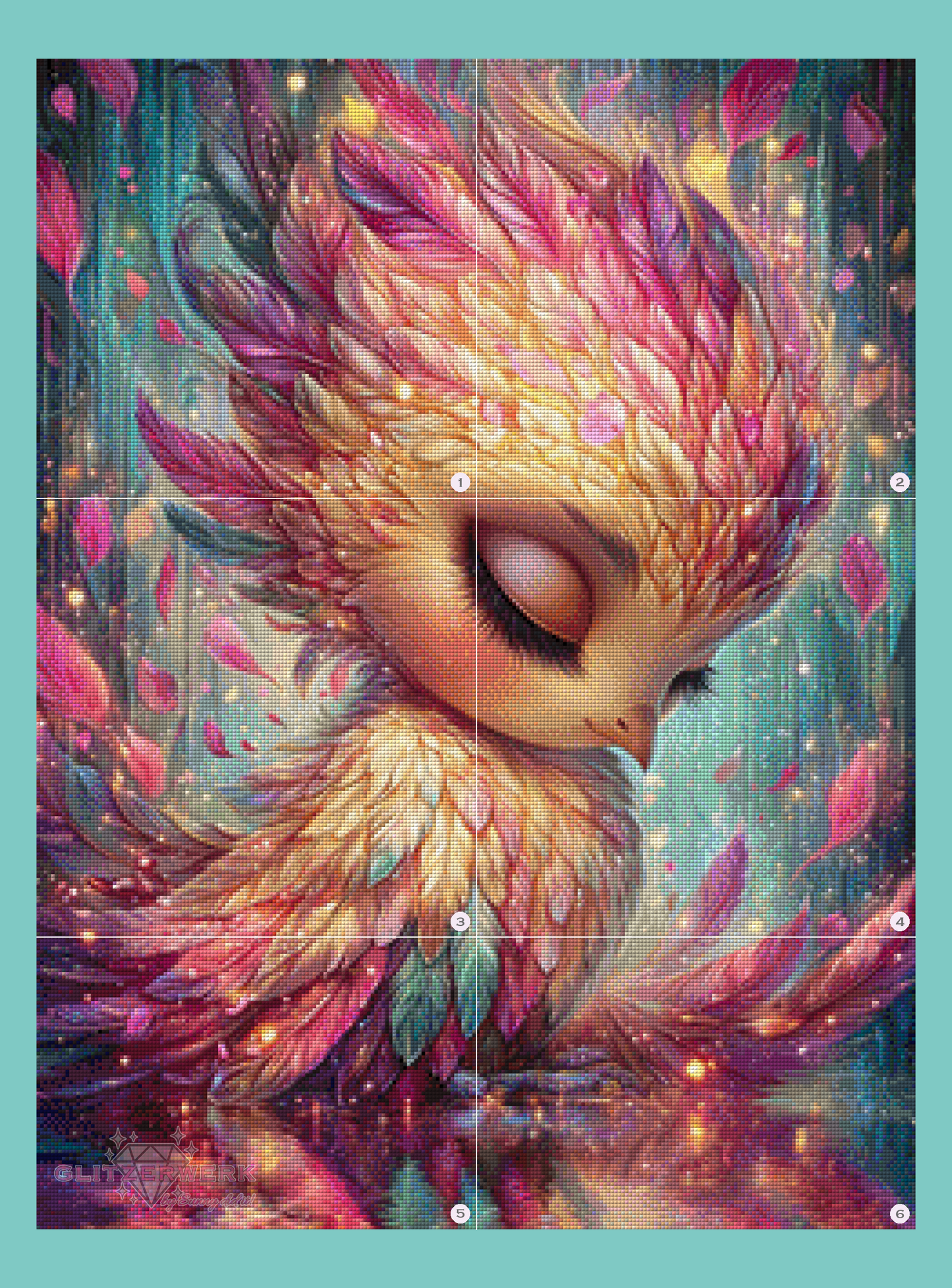 Feather Spirit by Sandrietta_ai 60x80cm 140 Farben