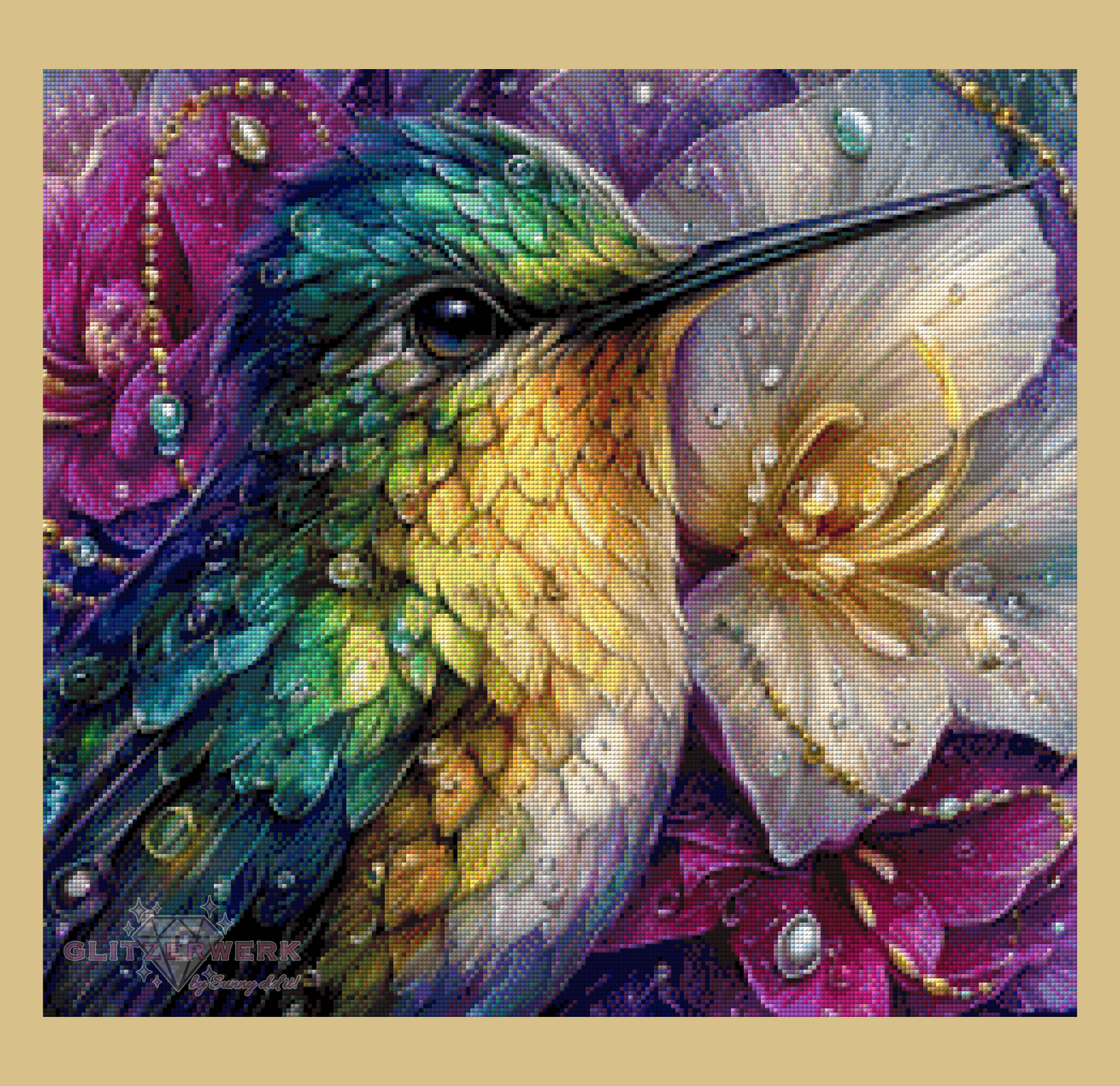 Emerald Wings by Sandrietta_ai 60x55cm 130 Farben