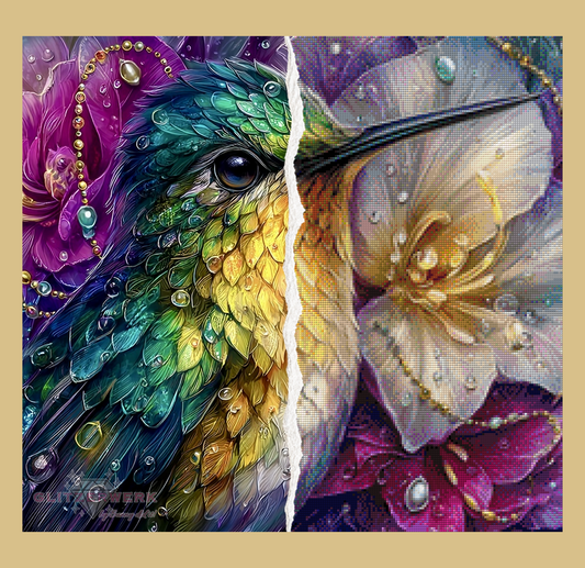 Emerald Wings by Sandrietta_ai 60x55cm 130 Farben