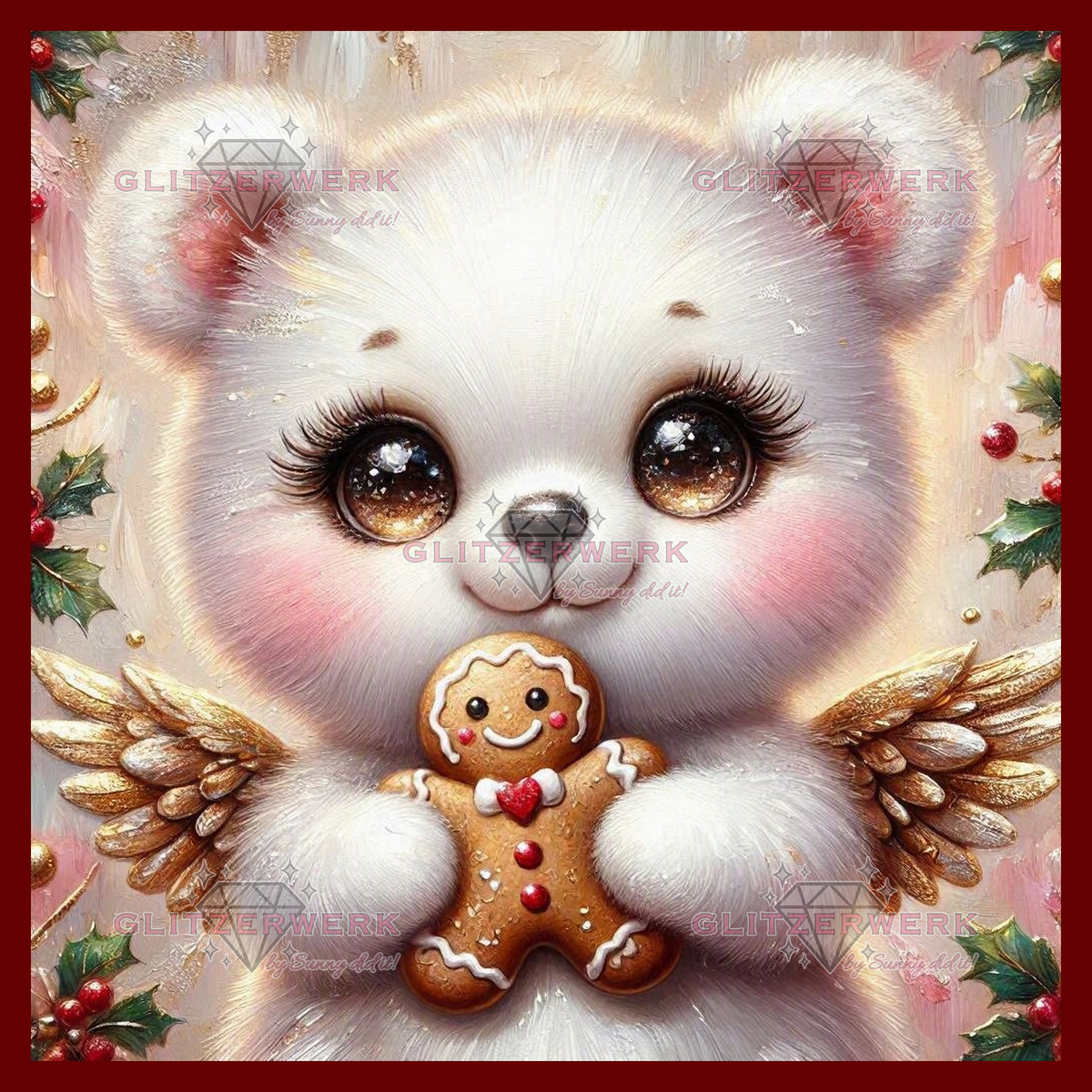 Engelbärchen by Teddy's Kreativchaos 50x50cm 90 Farben