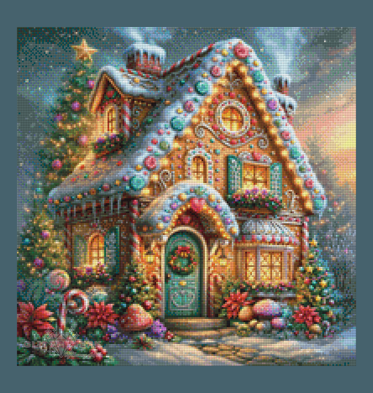 Knusperhäuschen by Sweet_Loco_Ai 50x50cm 115 Farben