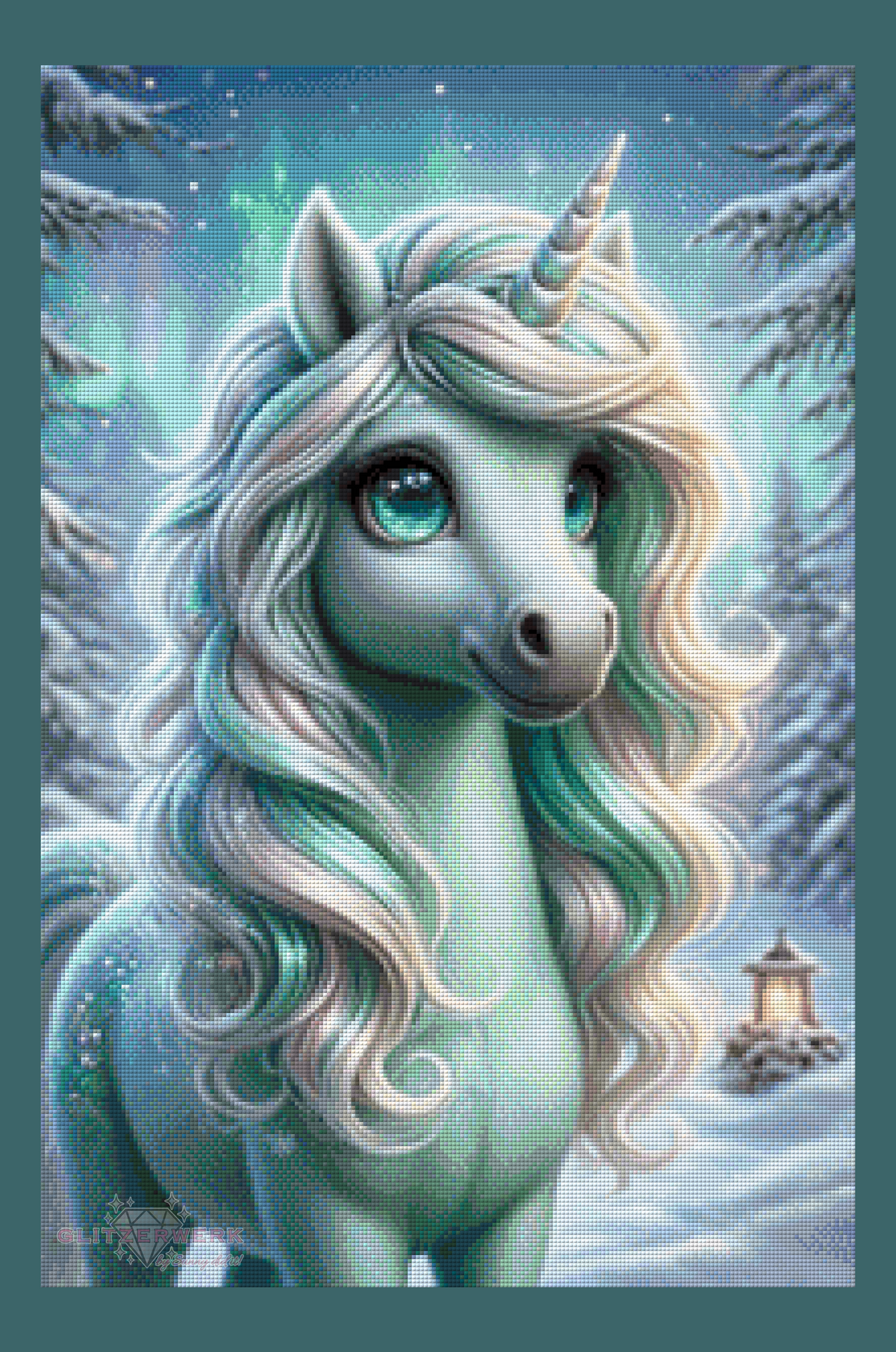 Green Unicorn by Teddy's Kreativchaos 50x75cm 95 Farben