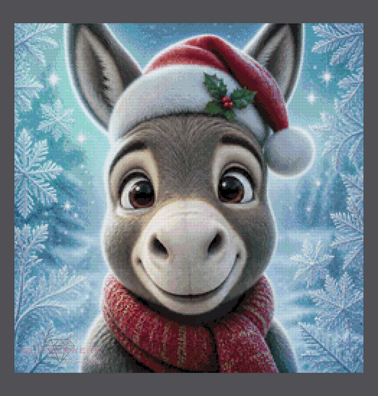 Christmas-Donkey by Silvia-ki 60x60cm 100 Farben