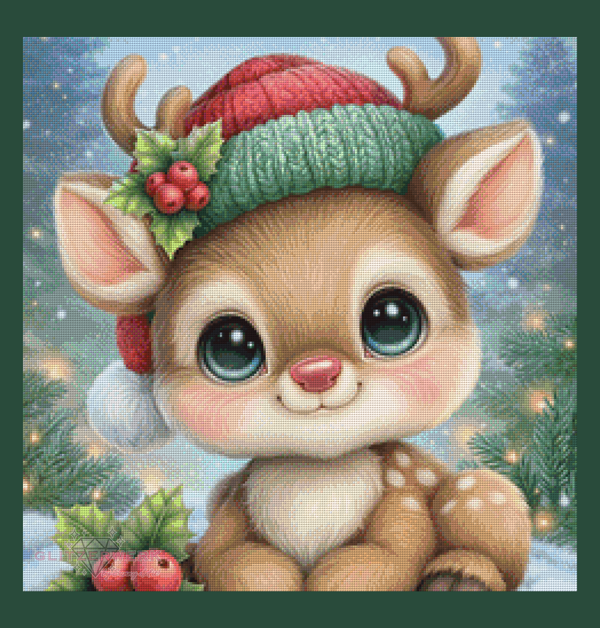 Rentierchen by Sweet_Loco-AI 60x60cm 100 Farben