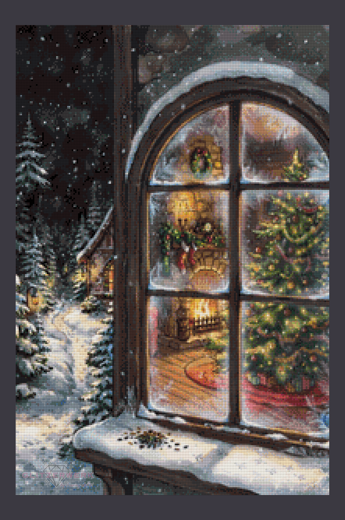 Weiße Weihnacht by MbS-Ai 50x75cm 95 Farben mit 8x Sondersteinen
