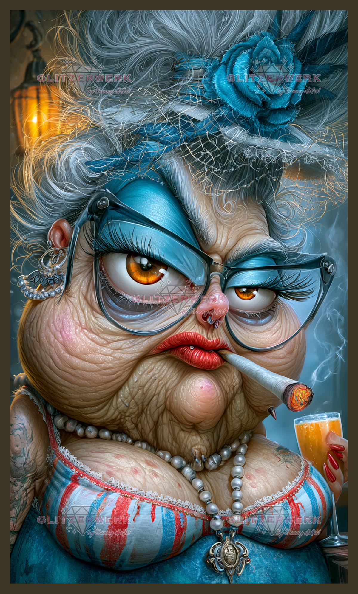 Naughty Lady by Kreativköter Mr. Clay 50x85cm 100 Farben