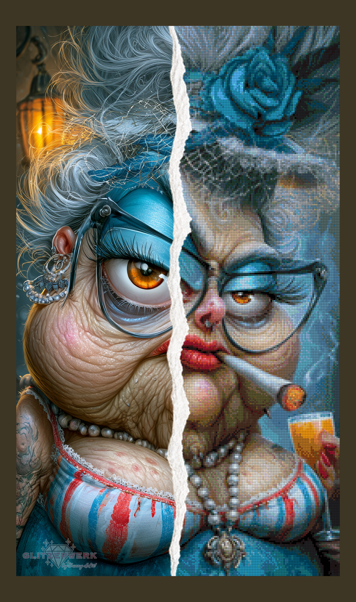 Naughty Lady by Kreativköter Mr. Clay 50x85cm 100 Farben